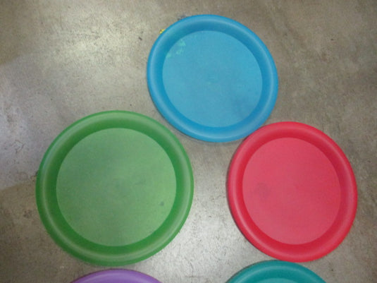 Used Plastic Reusable Camping Plates - Set of 5