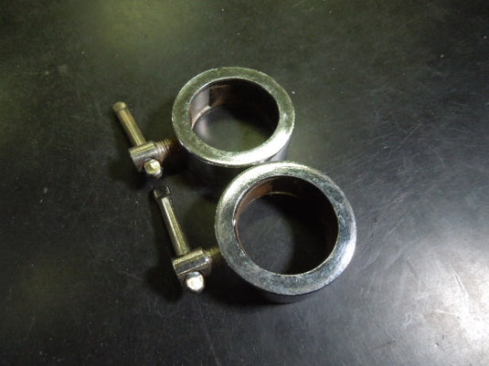 Used Pair of Chrome Olympic Screw In Weight Collars