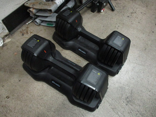 Used All In Motion 5- 25 lb Adjustable Dumbbell Set with Base