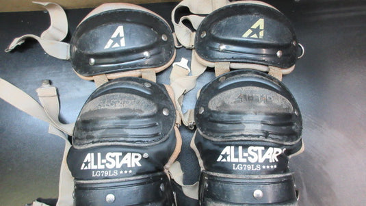 Used All-Star Catchers Shin Guards - Size 9-12