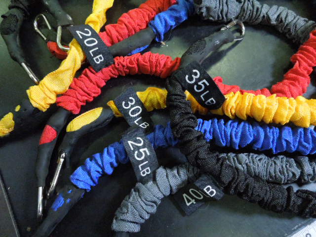 Load image into Gallery viewer, Used Supalak Resistance Band Set includes handles, bands, door anchors
