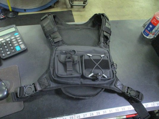 Used Tactical Running Chest Bag with Hydration Bladder Pocket