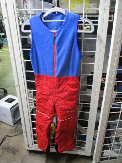 Load image into Gallery viewer, Used Columbia Red &amp; Blue Snow Suit Pants Youth Size 6/7
