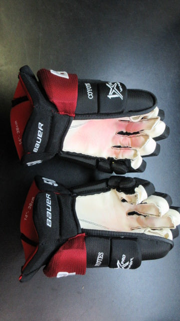 Load image into Gallery viewer, Used Bauer 1X Pro Vapor Coyotes Hockey Gloves - 14&quot; - 36cm
