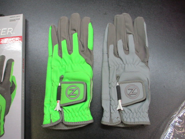 Load image into Gallery viewer, Zero Friction Stryker Golf Glove 2-Pack Men&#39;s Left OSFM - Grey &amp; Green
