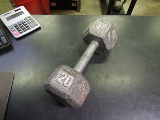 Used 20 lb Cast Iron Dumbbell
