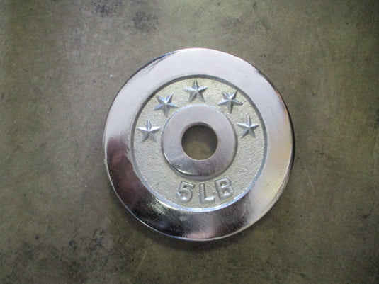Used 5lb 4 Star Chrome Standard Weight Plate