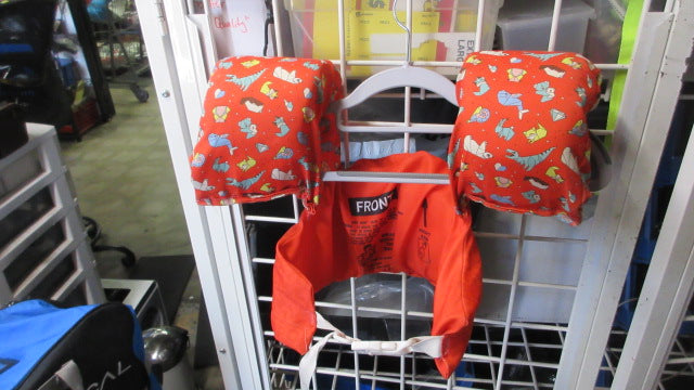 Load image into Gallery viewer, Used Blue Mars What? Dinosaur Arm Floaties Toddler Life Jacket
