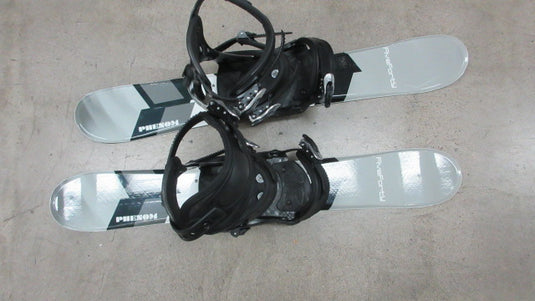 Used Phenom 90cm Five Forty 75 Ski Blades w/ Snowboard Bindings and Risers