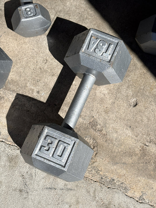 Used 30 lb Cast Iron Dumbbell
