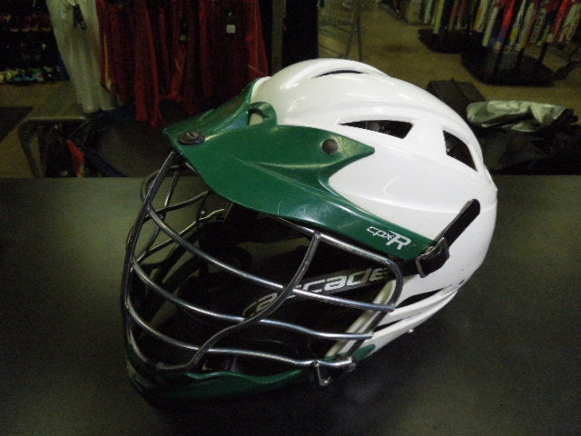 Load image into Gallery viewer, Used Cascade CPXR Lacrosse Helmet With SPR Fit Sizing System in Green on White
