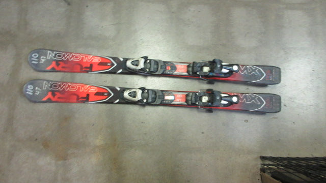 Load image into Gallery viewer, Used Salomon Fury JR 110cm Xwings V13 DB skis
