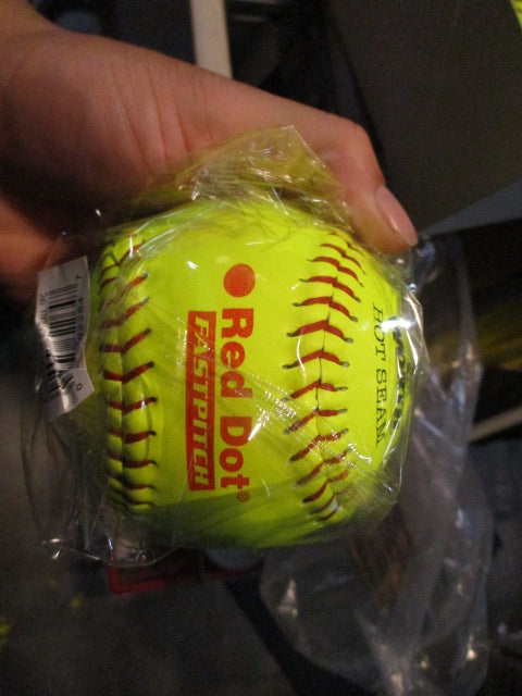 Load image into Gallery viewer, Used Worth Red Dot ASA 12&quot; 1 Dozen Fastpitch Softball

