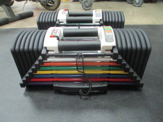 Used PowerBlock 90lb Adjustable Urethane Dumbbell Set