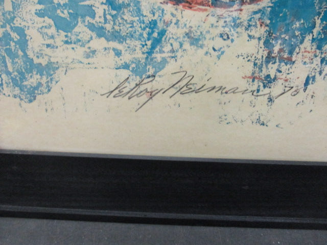 Load image into Gallery viewer, Joe Namath by Leroy Neiman Serigraph Framed Print on Board 24" X 31"
