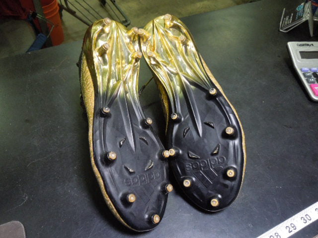 Load image into Gallery viewer, Used Adidas Adizero Young King Royalty Gold Football Cleats Size 10
