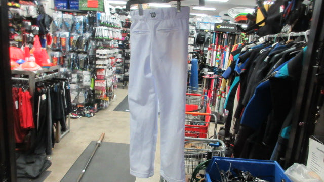 Load image into Gallery viewer, Used Wilson White Open Bottom Baseball Pants Youth Small
