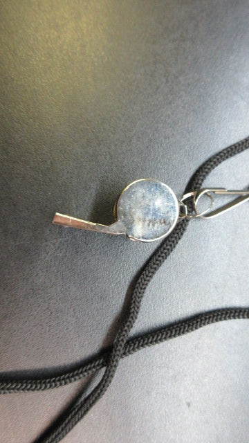 Used Metal Whistle W/ Lanyard