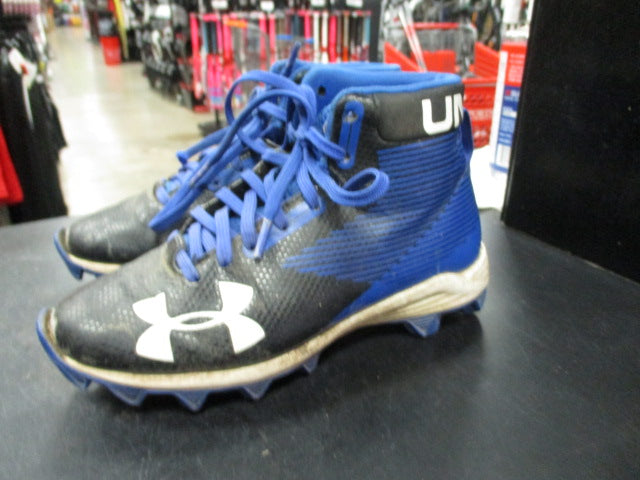 Load image into Gallery viewer, Used Under Armour Hammer Youth Mid Rim Football Cleats Size 1.5Y
