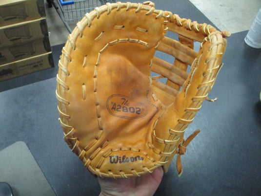 Used Wilson The A2802 1st Base Mitt Pro Back LHT