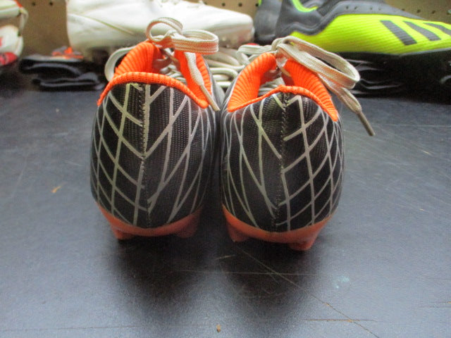Load image into Gallery viewer, Used Kids' Silver Black Orange Lace-Up Cleats - Size 13
