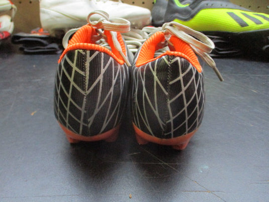 Used Kids' Silver Black Orange Lace-Up Cleats - Size 13