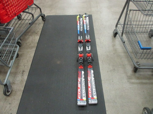 Used Salomon Equip 2V Race Size 178CM Downhill Skis W/ Salomon Bindings