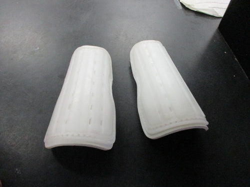 Used White Youth Soccer Shin Guards
