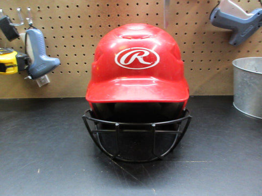 Used Rawlings Coolflo Batting Helmet With Mask - Size 6 1/2 - 7 1/2
