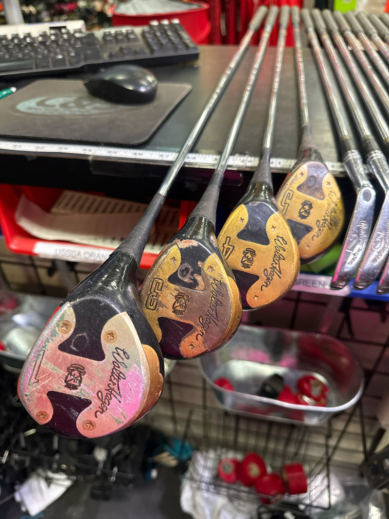 Load image into Gallery viewer, Vintage Walter Hagen Haig Ultra 385 Contour Sole 13pc Right Hand Golf Club Set

