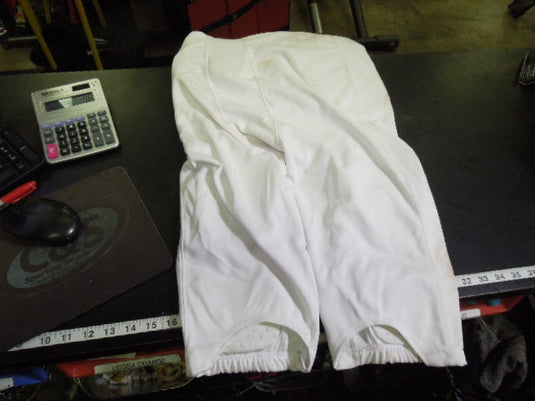Used Champro White Safety Integrated Football Pant with Pads Size Youth Husky