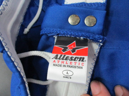 Used Alleson Elastic Bottom Size Girls L Softball Pants