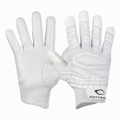 New Cutter's Gamer 5.0 Padded Receiver Gloves Size Medium - White