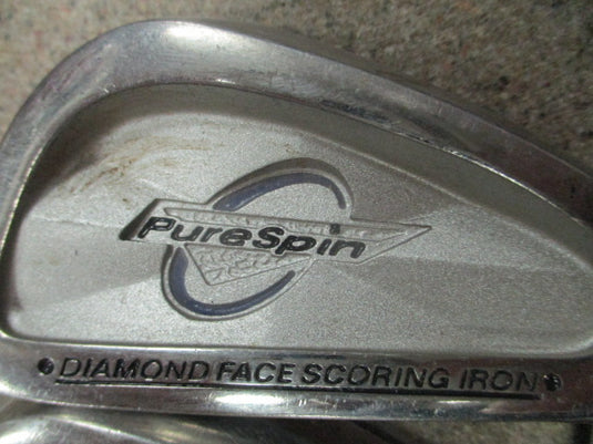 Used Pure Spin Diamond Face Tungsten Sole Iron Set 4-10,LW,SW - RH