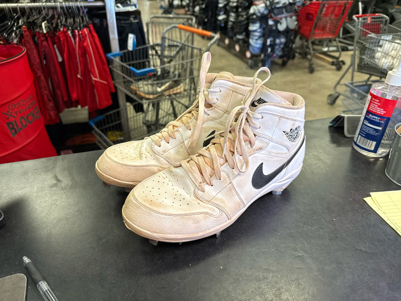 Load image into Gallery viewer, Used Nike Air Jordan 1 Mid Metal Cleats Size 13
