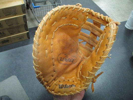 Used Wilson The A2802 1st Base Mitt Pro Back LHT
