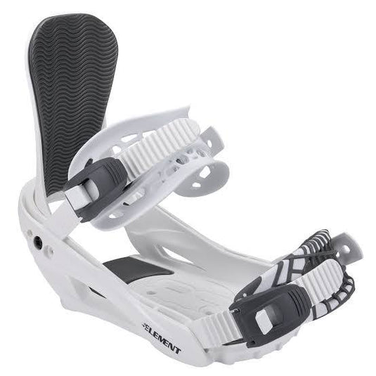 New 5th Element Summit Snowboard Bindings - White/Grey - XL (11-14)