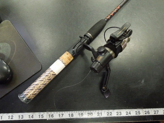Used Zebco Pro Staff PS20 Spin Reel and Graphite Rod Complete Combo