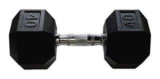 New Apollo 40lb Rubber Hex Dumbell - 1 Qty