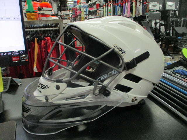 Load image into Gallery viewer, Used Cascade CS-R Youth Lacrosse Helmet With Throat Guard
