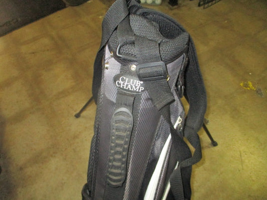 Used Club Champ Golf Stand Bag in Black and Grey