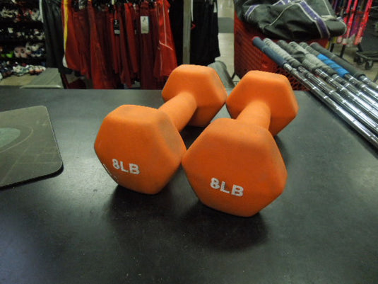Used Pair of 8 lb Neoprene Dumbbells