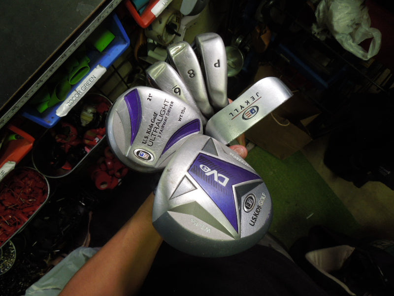 Load image into Gallery viewer, Used U.S. Kids Golf UL 54s DV3 6pc Jr. Golf Club Set with Bag
