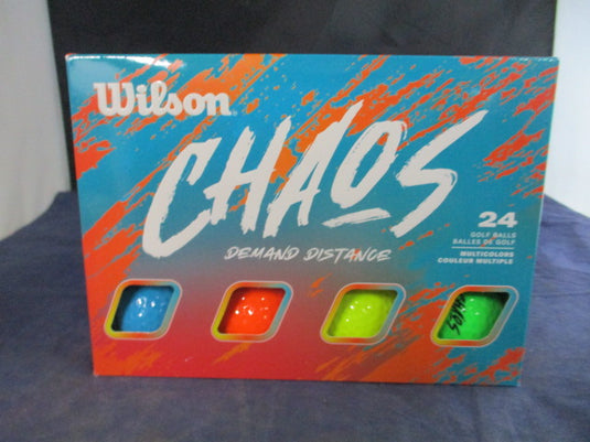 New Wilson Chaos Color 24-Pack Golf Balls