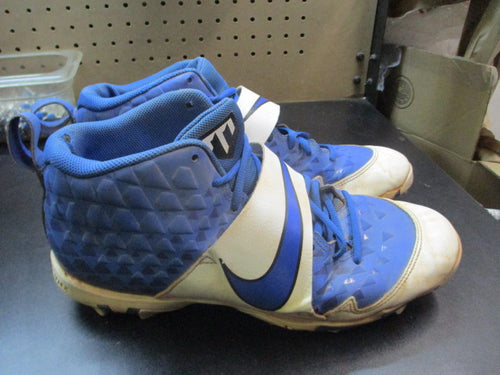 Used Nike Trout Mid Cleats Royal Blue Adult Size 11.5
