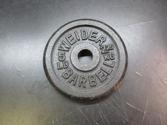 Used Weider 5lb Cast Iron Plate