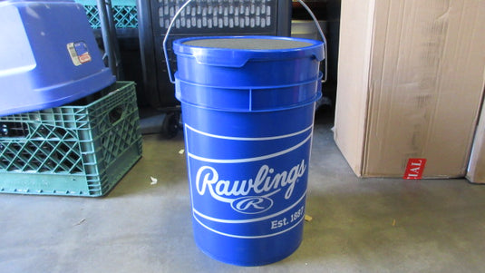 New Rawlings C & S 6 Gallon Ball Bucket w/ Padded Lid - Blue