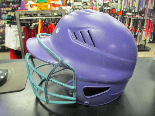 Load image into Gallery viewer, Used Rawlings Purple Batting Helmet w/ Facemask (Wear On Pads)
