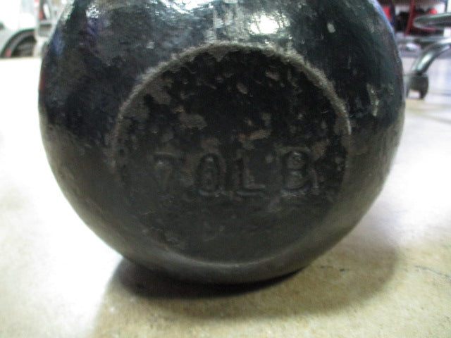Load image into Gallery viewer, Used 70 LB Cast Iron Kettle Bell
