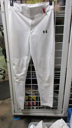 Used UnderArmour White  Open Bottom Baseball Pants  Size Youth XL